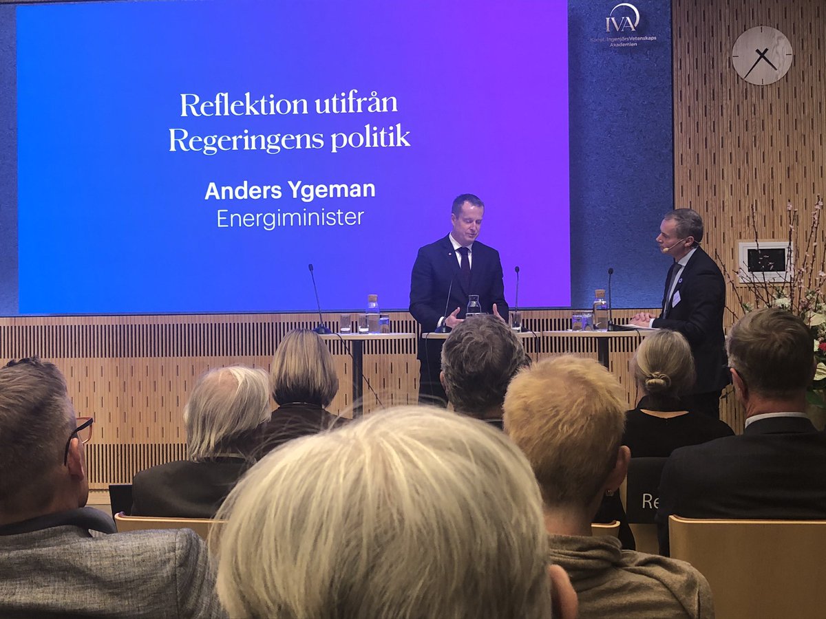 Bra att <a href="/Ygeman/">Anders Ygeman</a> på <a href="/IVA_Energi/">IVA Klimat</a> lyfter tillståndsfrågan och att det kommer krävas att Länstyrelserna bedömer ärenden mer lika, så att förutsägbarheten ökar! #vägvalklimat