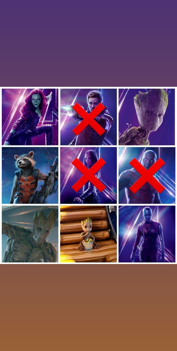 WeAreMarvel_'s tweet photo. #Starlord is out

Position: #7 

Baby Groot is immune 👈🏻

Comment on the name of the Guardian of the Galaxy that you like least

#AvengersEndgame #BlackWidow #GuardiansOfTheGalaxy #Gamora #Nebula #Starlord #Groot #RocketRaccoon #IronMan #CaptainAmerica #DoctorsStrange #Spiderman https://t.co/hUFvy9TcJ7