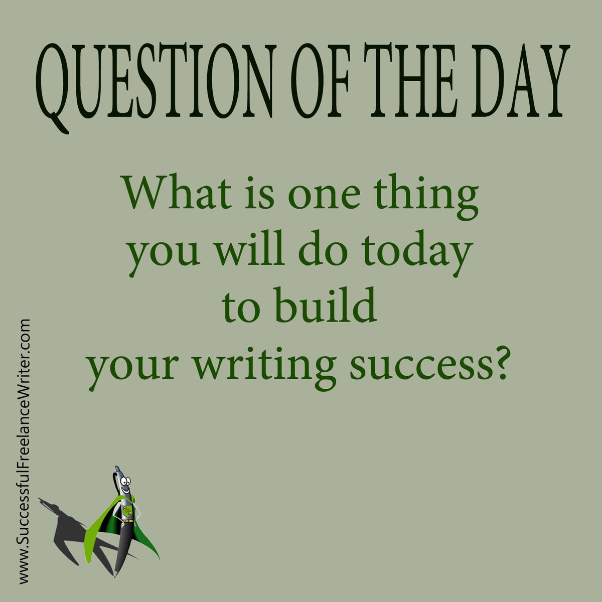 SuccessWriteNow's tweet photo. You have to take action to create your success. Today's writing success question focuses on purposeful actions. 

What will you do today to build your success? https://t.co/HbE6eNdNmt