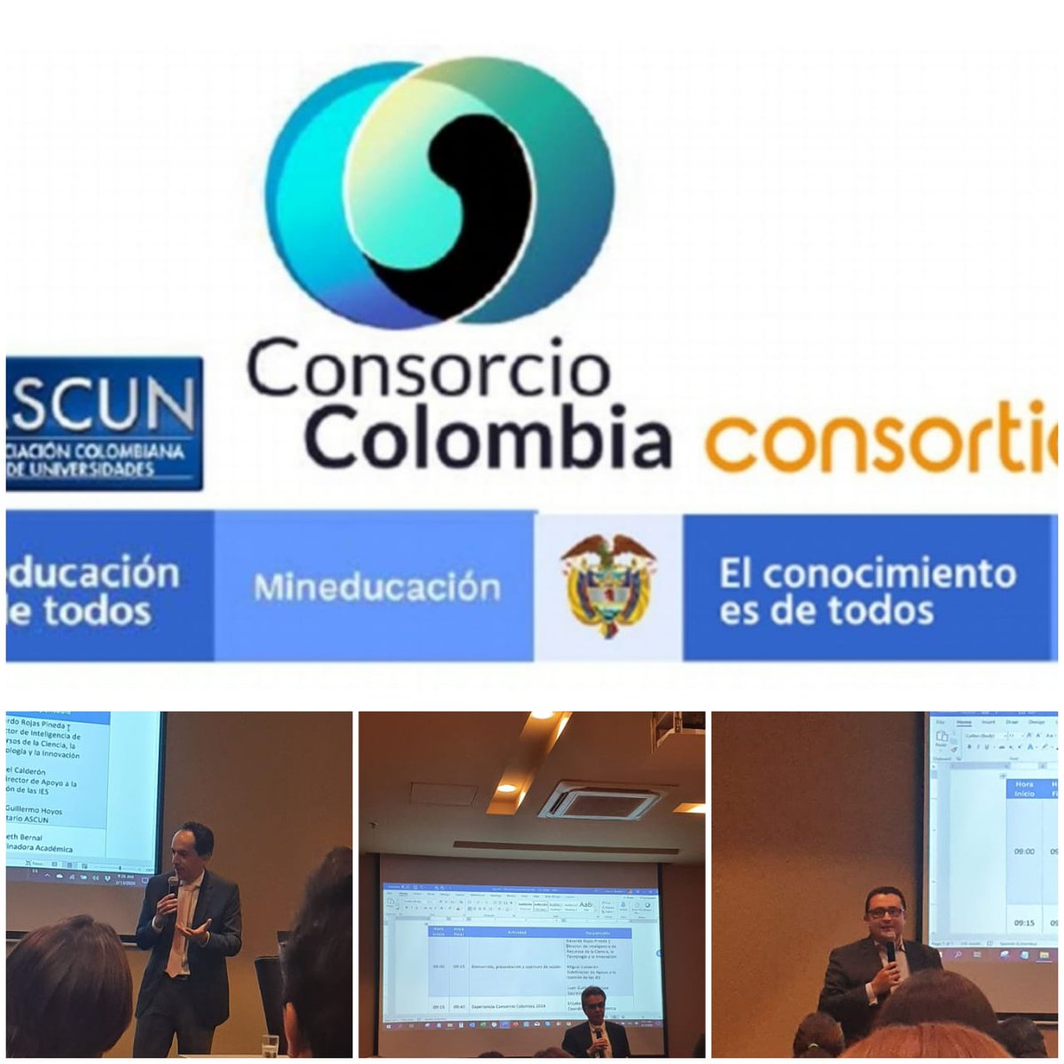 Primera reunión del #ConsorcioColombia2020  <a href="/Mineducacion/">MinEducación</a> y <a href="/MincienciasCo/">MinCiencias Colombia</a> en la primera reunión de todo el Consorcio, reconocen la importancia de este proceso de país y reiteran su apoyo. 58 IES y grupos de investigación, <a href="/ASCUN1/">not sure</a> <a href="/Consortia_co/">Consortia</a> avanzan hoy en la estrategia 2020