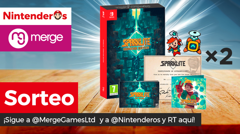 Nintenderos's tweet photo. ¡Sorteamos 2 Sparklite Signature Edition para Nintendo Switch!

➡️ Sigue a @MergeGamesLtd y @Nintenderos 
➡️ RT aquí

¡Suerte! - https://t.co/EluDBlrxt6 https://t.co/5zxzuhx2y0