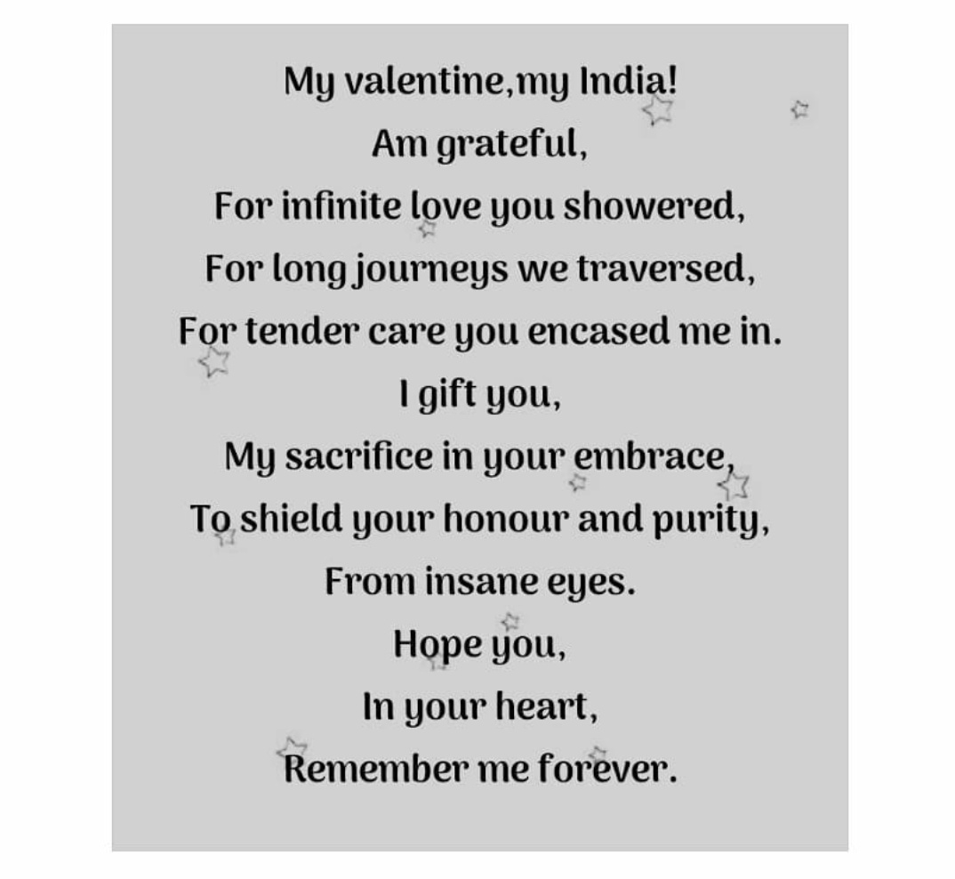 Wrote this 7 years ago! It strangely became a truth last year 💔
#PulwamaTerrorAttack 
#ValentinesDay2019
