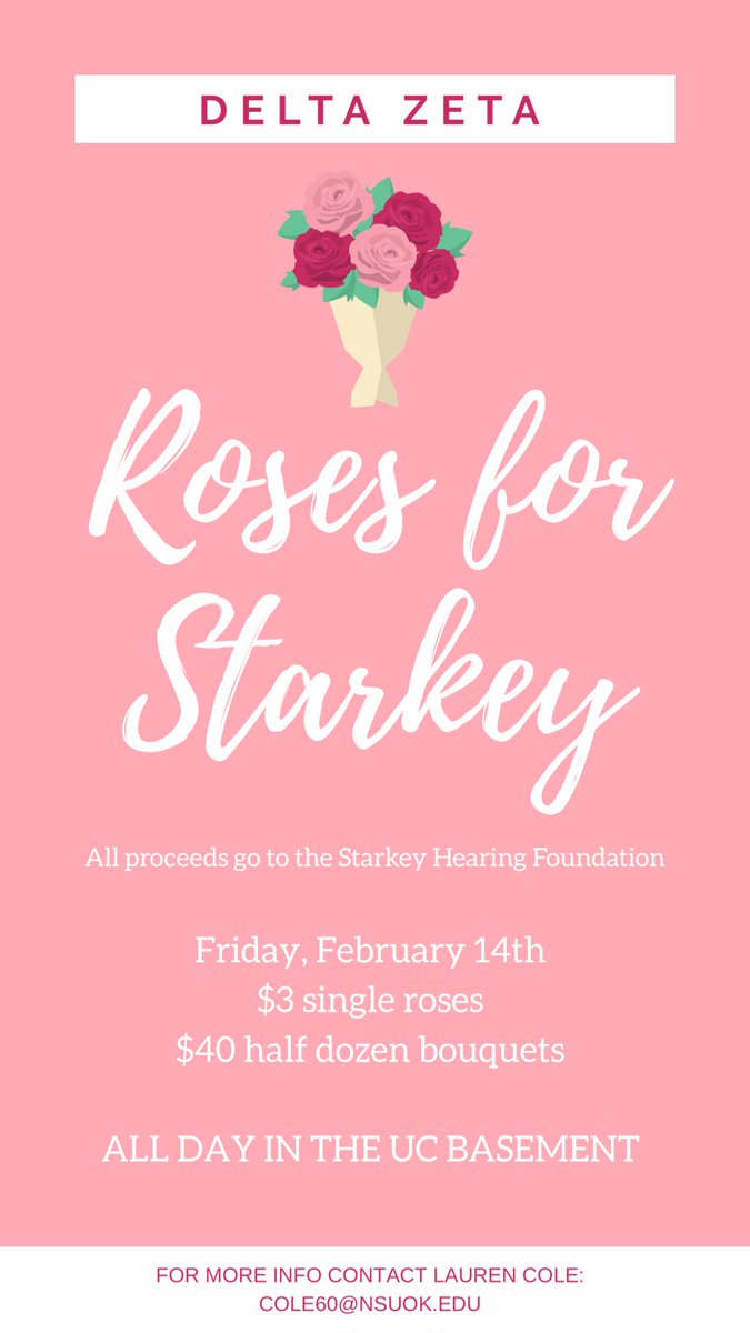Hey buy a bouquet for your boo and a rose for your bro tomorrow! All day in the UG! <a href="/DeltaZetaNSU/">Delta Zeta NSU</a> <a href="/NSUOK_PHC/">NSU Panhellenic</a>