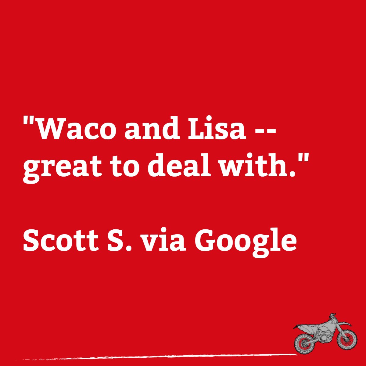 We'll be sure to let them to know -- thanks, Scott!