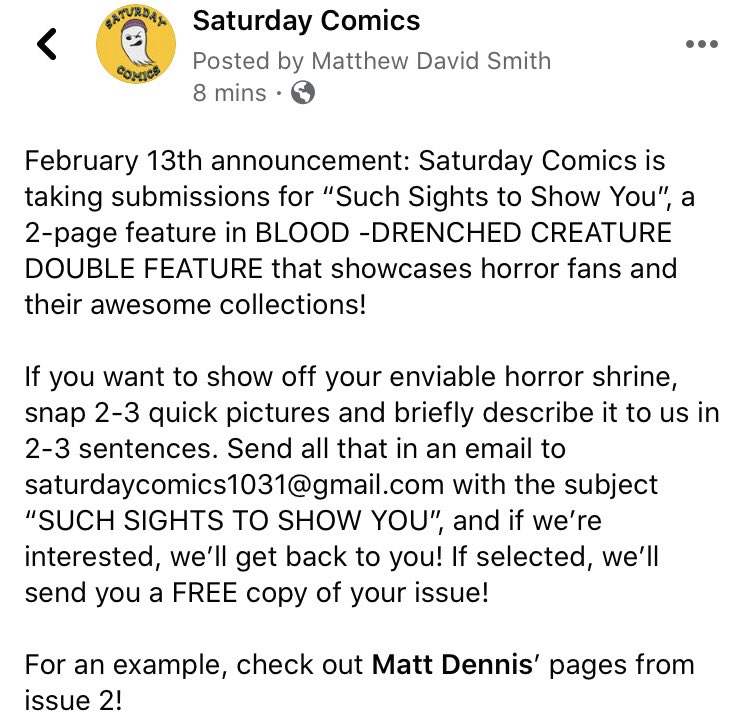 Amazingagecomic's tweet photo. You can be featured in an issue of BLOOD-DRENCHED CREATURE DOUBLE FEATURE with your horror collection! Read how: https://t.co/w7kQ7ujCFx