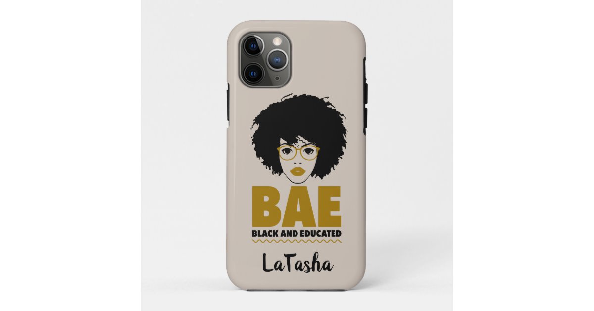 BAE: Black and Educated Personalized Case-Mate iPhone Case | Zazzle.com bitly.com/37SFmts #blackandeducated #educatedblackwoman #blackcollegegraduate #collegegraduate #bachelorsdegree #bykenique #mccallacoulture