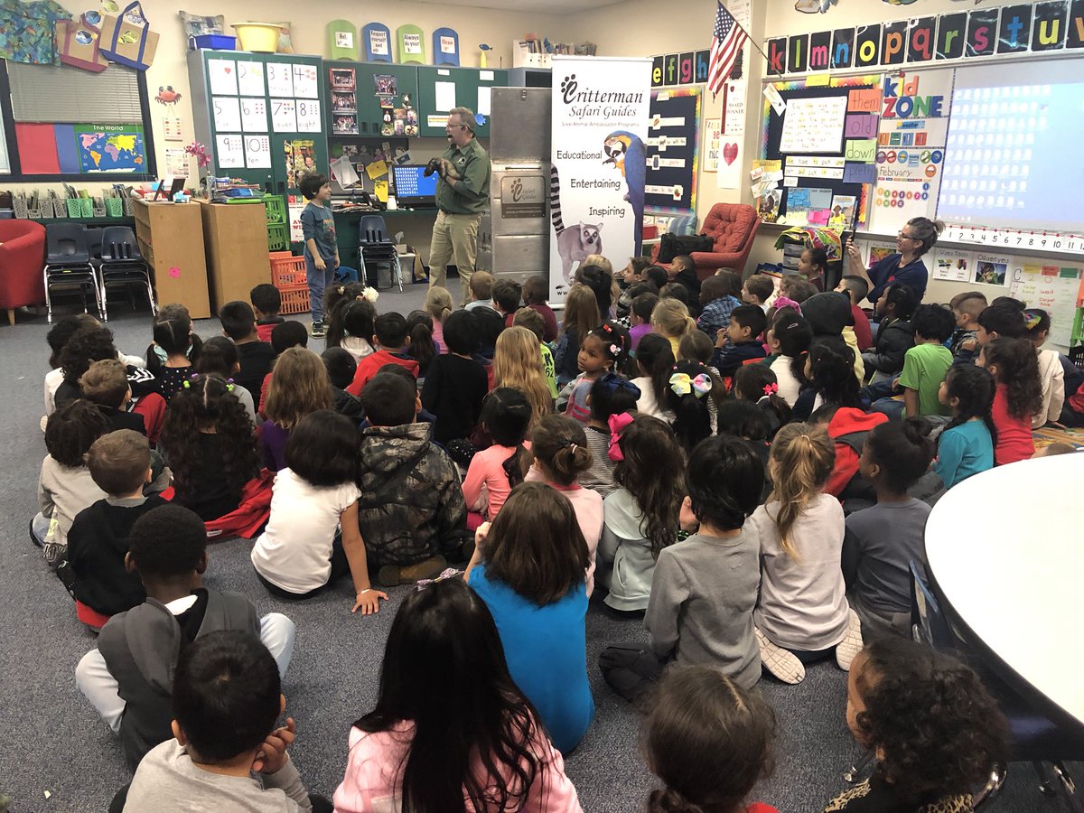 Critterman with Kinder students. The students enjoyed the presentation. <a href="/ChristiePlano/">ChristieElementaryPlano</a> <a href="/Plano_Schools/">Plano ISD</a>