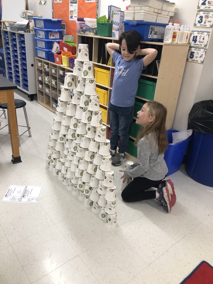 CatonsElem3rd's tweet photo. What can you do with 100 cups?? Happy 100th day of school @CatonsvilleES @mpkinneer @Ms_A_Etienne https://t.co/y5oWzaACqt