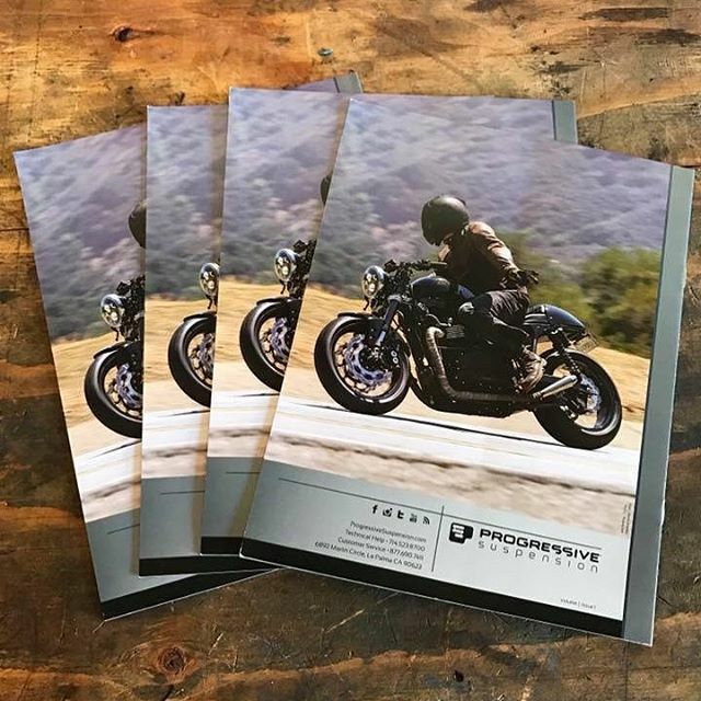 motochopshop's tweet photo. #tbt to 3 years ago and getting on the back cover of @progressivesuspension catalog with my Thruxton Shop Bike. pic by @victoryjon / submitted by @andy_meadors 💯💯💯 #progressivesuspension #victoryjon https://t.co/hdoqwUp5gW