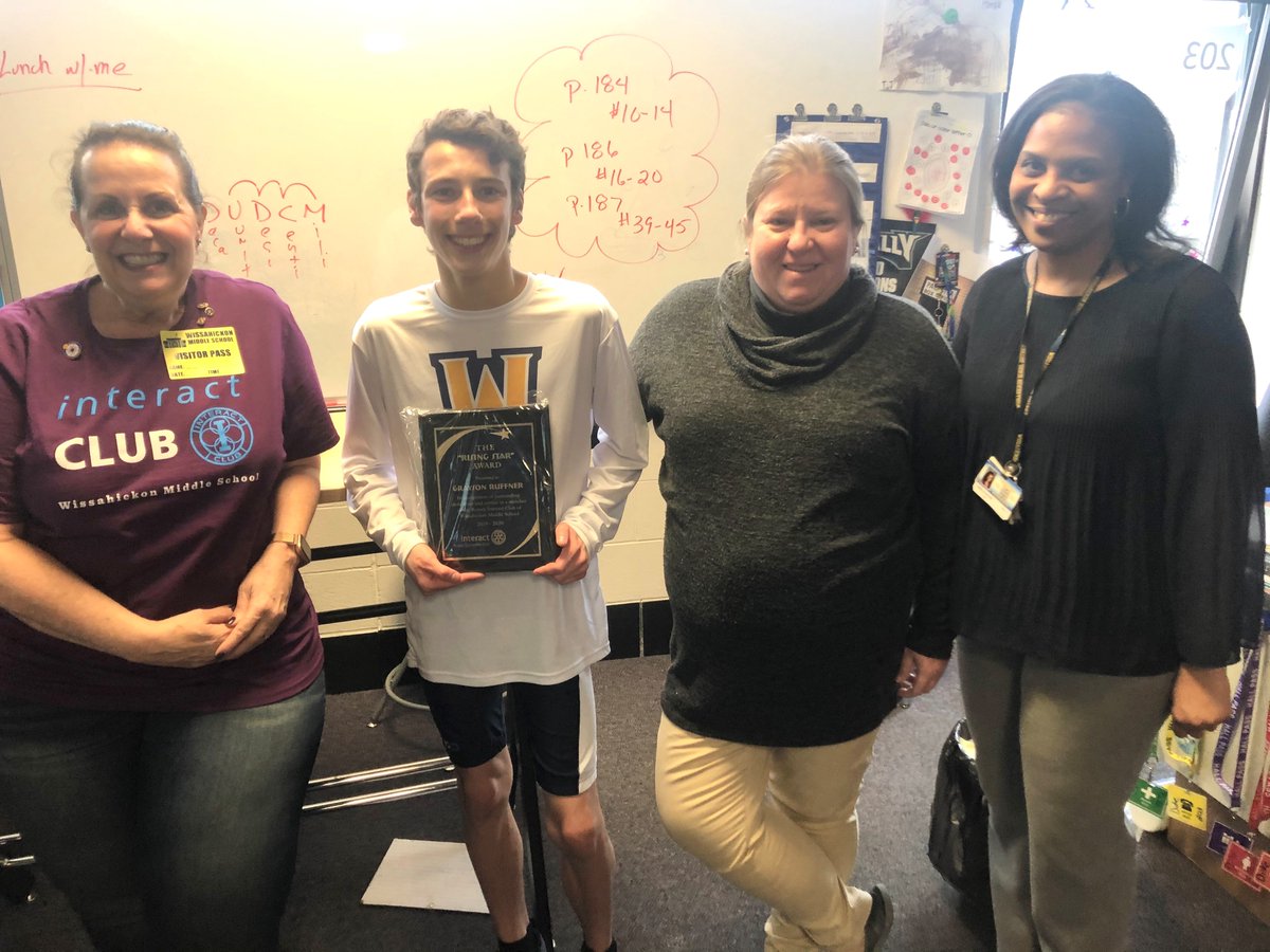 So proud of Grayson Ruffner &amp; his #Rotary Club of Blue Bell "Rising Star Award"-gifts for patients who have not had a visitor all year, inspirational cards for a #WissNation parent awaiting a heart transplant..whatever it takes to be nice to others. #charactereducation in action!
