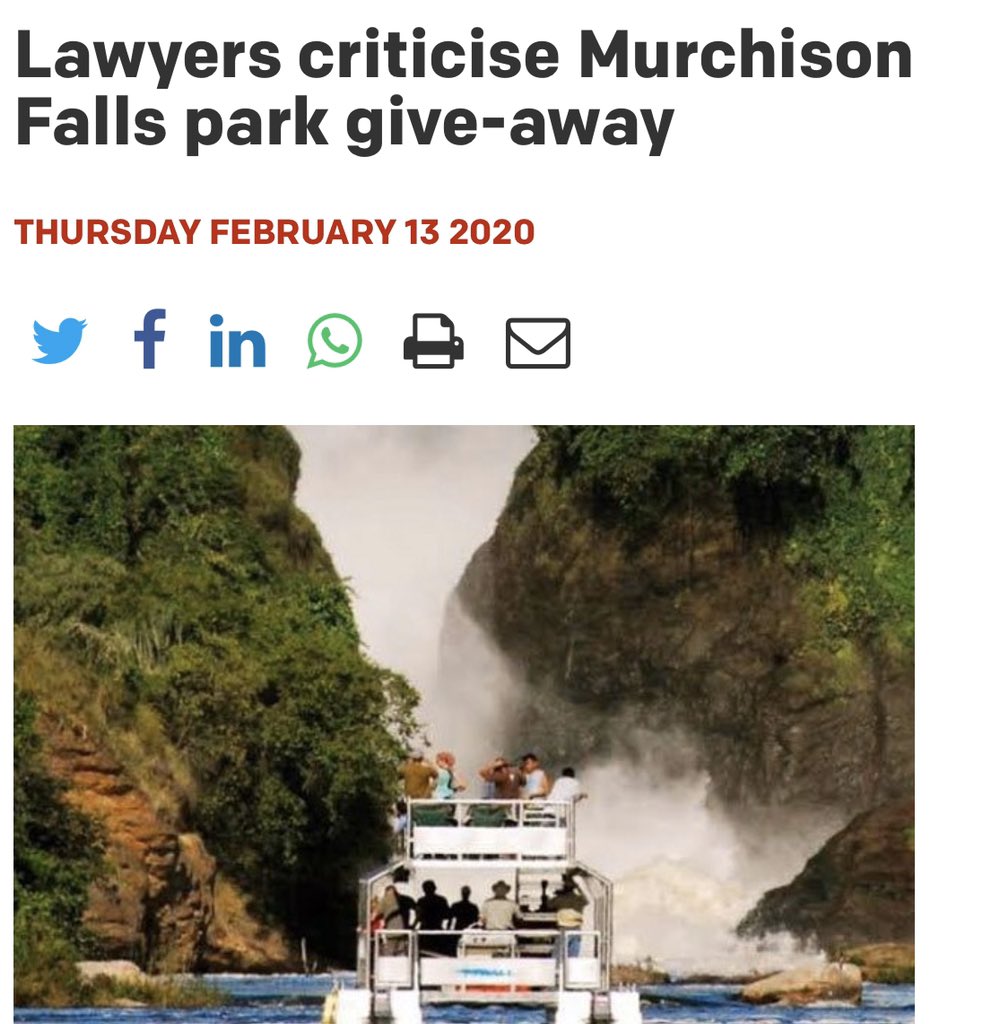 Uganda Law Society (ULS) joins the struggle finally; says the development would lead to violation of peoples’ rights and environmental degradation. The lawyers argue that the development is marred by irregularities and violations which would cost the economy. #SaveMurchisonFalls