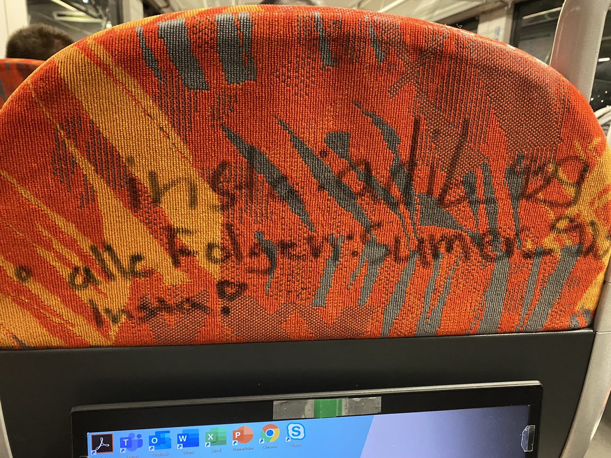 derRuedi (@derruedi) on Twitter photo Liebe <a href="/RMVdialog/">RMV Dialog</a> Kollegen, ich sitze in der RB12 / Coradia LINT 41 / 18:17 Uhr Richtung Königstein und lese Werbung von Instagram-Kindern... vielleicht wollt ihr das ja an die Kollegen von <a href="/Polizei_Ffm/">Polizei Frankfurt</a> weitergeben; da sind leider noch einige weitere Sitze beschmiert. Liebe <a href="/RMVdialog/">RMV Dialog</a> Kollegen, ich sitze in der RB12 / Coradia LINT 41 / 18:17 Uhr Richtung Königstein und lese Werbung von Instagram-Kindern... vielleicht wollt ihr das ja an die Kollegen von <a href="/Polizei_Ffm/">Polizei Frankfurt</a> weitergeben; da sind leider noch einige weitere Sitze beschmiert.