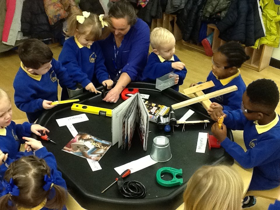 EvertonNursery's tweet image. A table for tinkering #spencer1 #finemotordevelopment