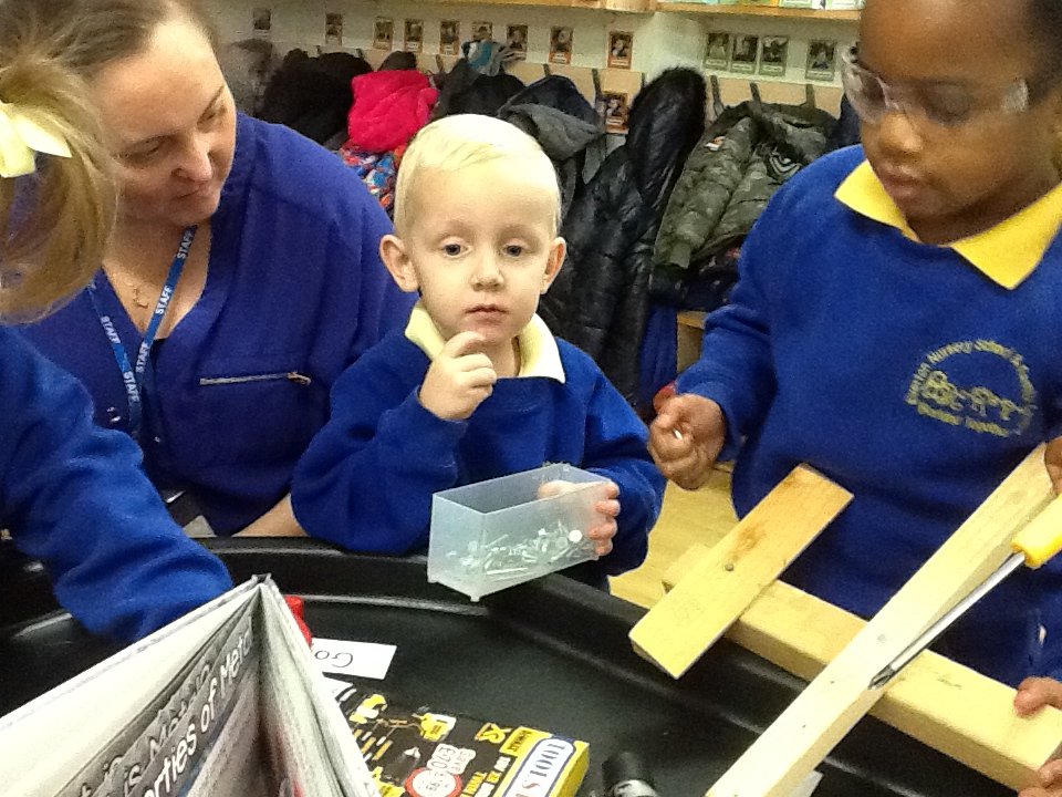 EvertonNursery's tweet image. A table for tinkering #spencer1 #finemotordevelopment