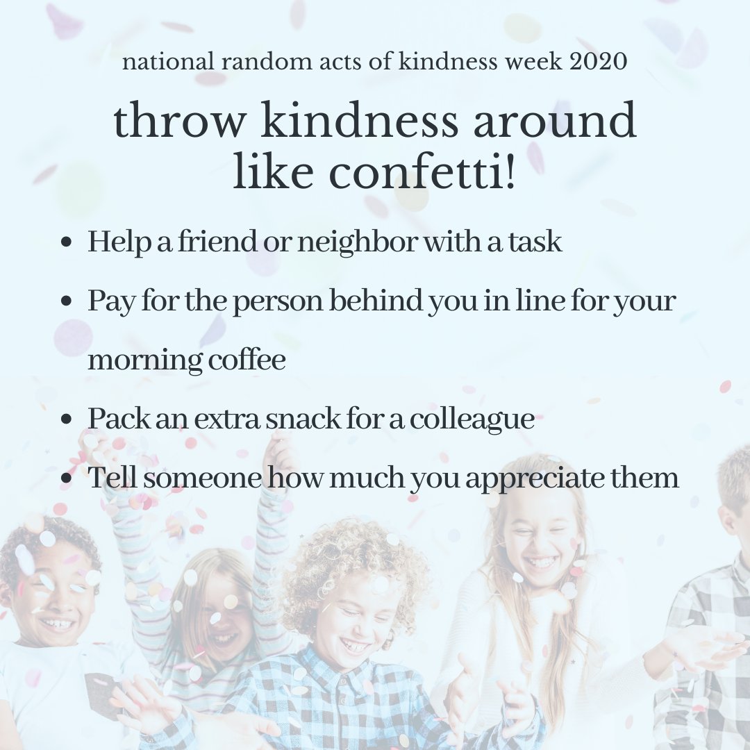 kid_number's tweet photo. National Random Acts of Kindness Week! Here are few ideas to contribute! #kindness #appreciation #kidnumberone https://t.co/WQ4lCoblgr