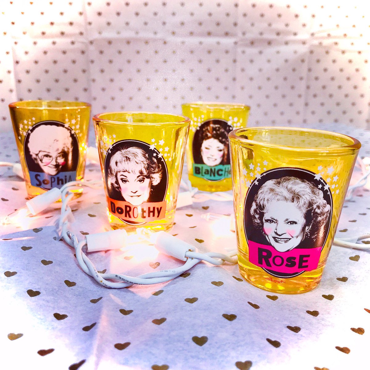 Drink up with your girls this Galentines Day!!
<a href="/_Justfunky/">Just Funky</a> 
•
•
#girlpower #galentinesday #goldengirls #galpals #shotglasses #drinkup #valentinesday #justfunky #boysdrool #girlsrock #girls #ladiesnight #merch #love #women #power #gold #thegirlgang