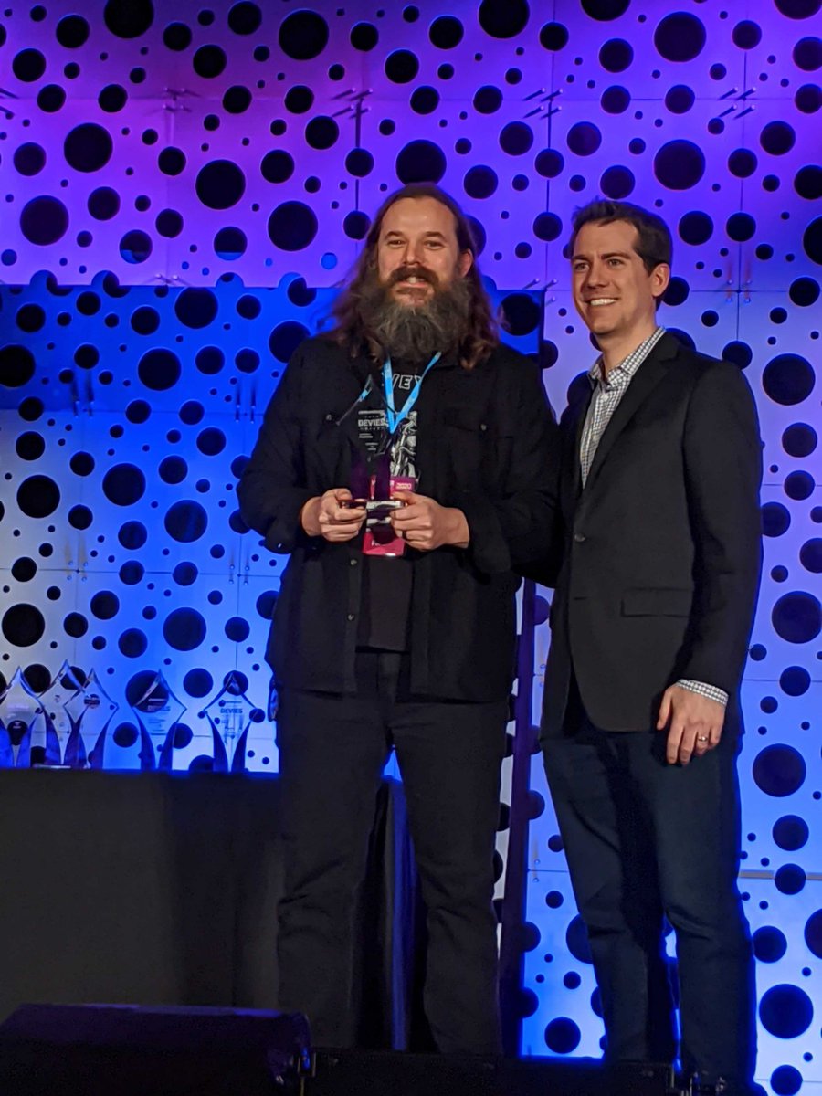 chef's tweet image. Chef Enterprise Automation Stack was named the winner for Best Innovation in Cloud Tools in @DeveloperWeek&apos;s 2020 #DEVIES awards ceremony last night. Woop! 🎉 #DevWeek2020 okt.to/8nZ67P