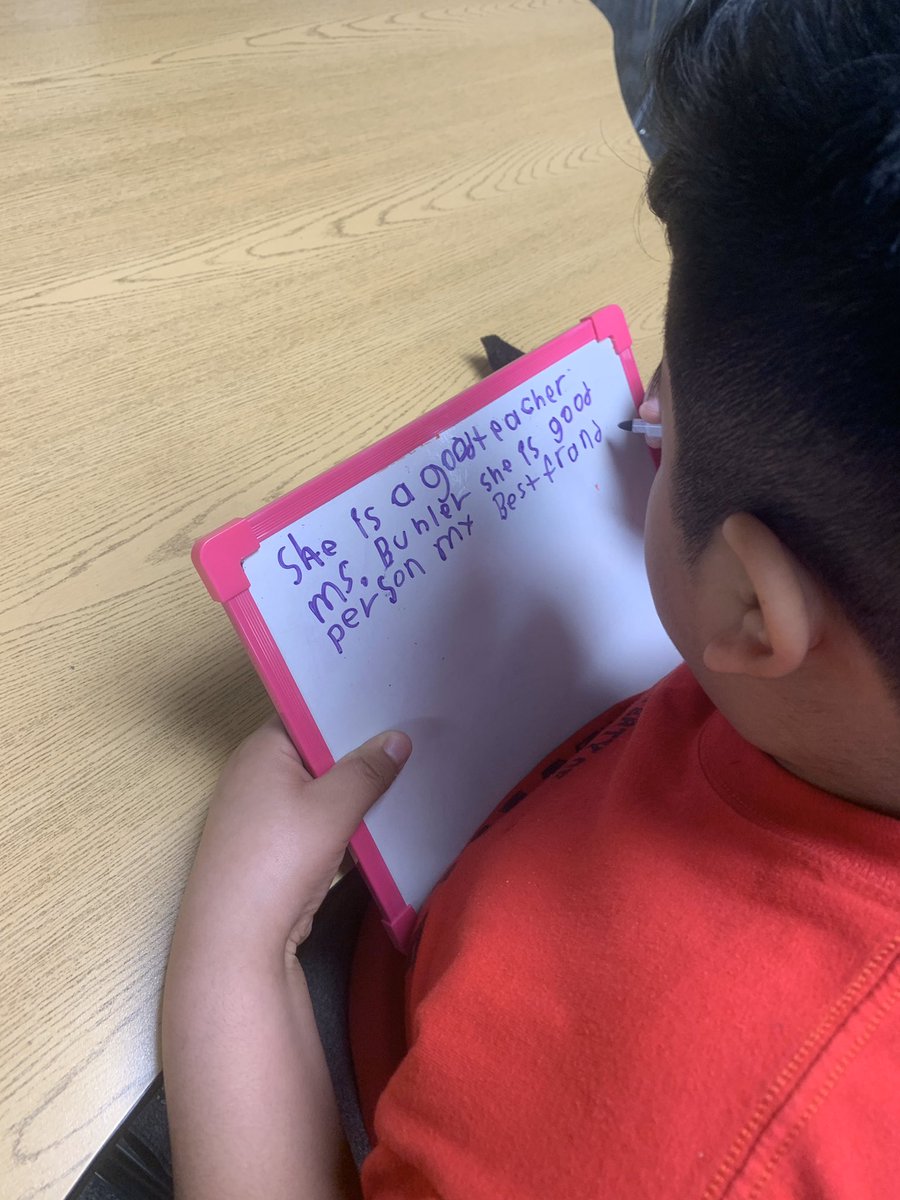 During my OG group we were practicing creating sentences using the words “she” “was” and “with”. Christopher decided to free style💛🥺 thankful for these constant reminders of loving  what I do😁