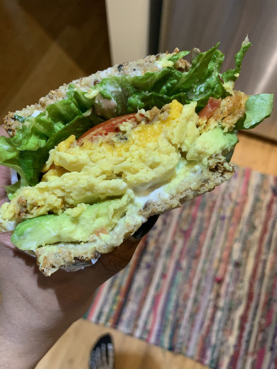 I tried just egg today & made a tempeh bacon, egg and cheese sandwich