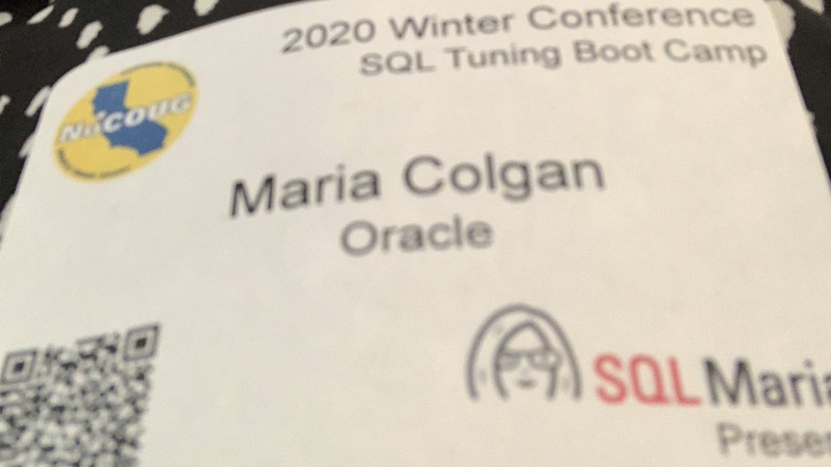 SQLMaria's tweet image. Don’t forget to join me today for the #SQL Tuning workshop at the #NoCOUG winter conference