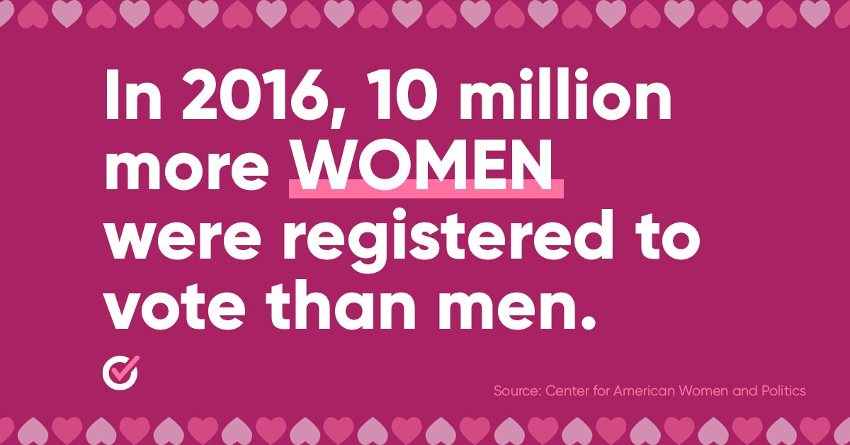 WhenWeAllVote's tweet photo. Happy #GalentinesDay! Remind a girlfriend today to make their voice heard in every election 💌 https://t.co/bHjwrMtUbm