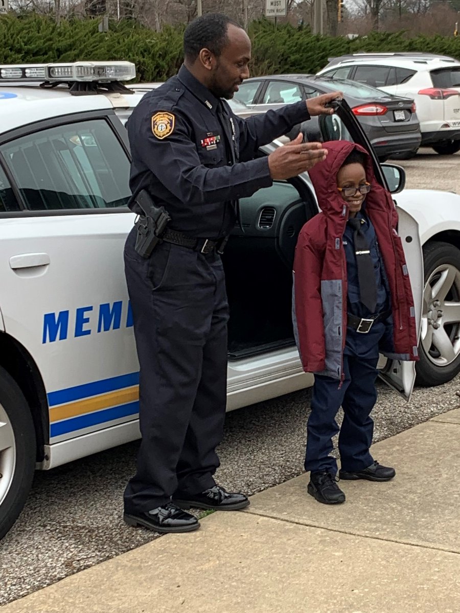 Shaheem, our #WellChildHero, was honored today by MPD and @SCSK12Unified with an official police uniform and pinning ceremony. We are so excited to be a part of Shaheem's story!