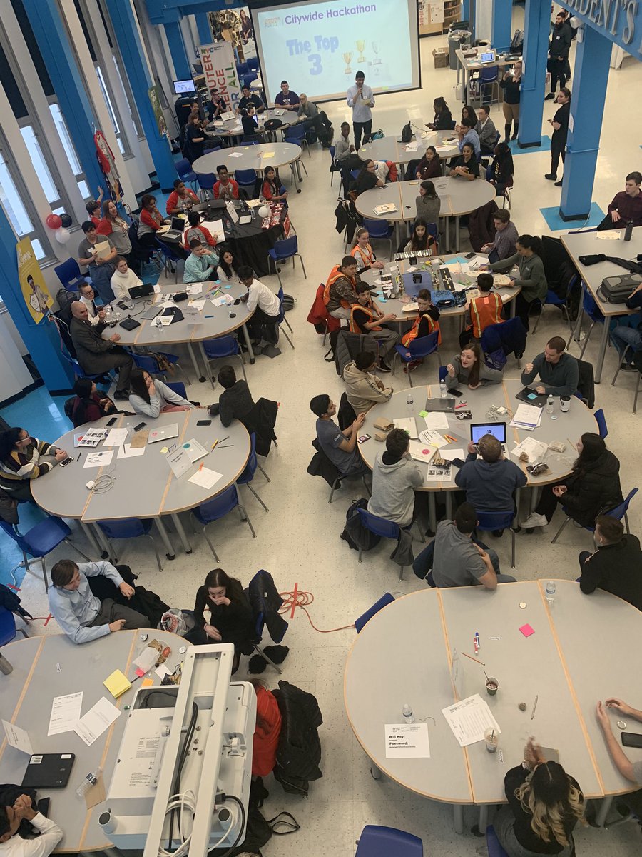 BetaNYC's tweet photo. WHAT. A. DAY. Congratulations to all the @CSforAllNYC #HackLeague Staten Island teams. ๐ก Transportation, ๐ฆถtoes, ๐ฆ turkeys, ๐mental health, ๐information access, โ ๏ธpotholes, and more! See you at City Hall @NYCCouncil Chambers! https://t.co/0YSwLsEWAt