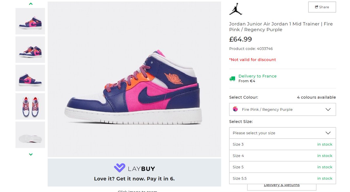 jordan 1 mid fire pink