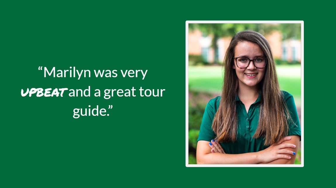 Niner_Marilyn's tweet photo. I love getting guest comments from tour! Make sure that you fill out the survey at the end of your tour and shout out your tour guide! #UNCC24 #UNCCtransfer #Future49er https://t.co/ov2yh1kOWK
