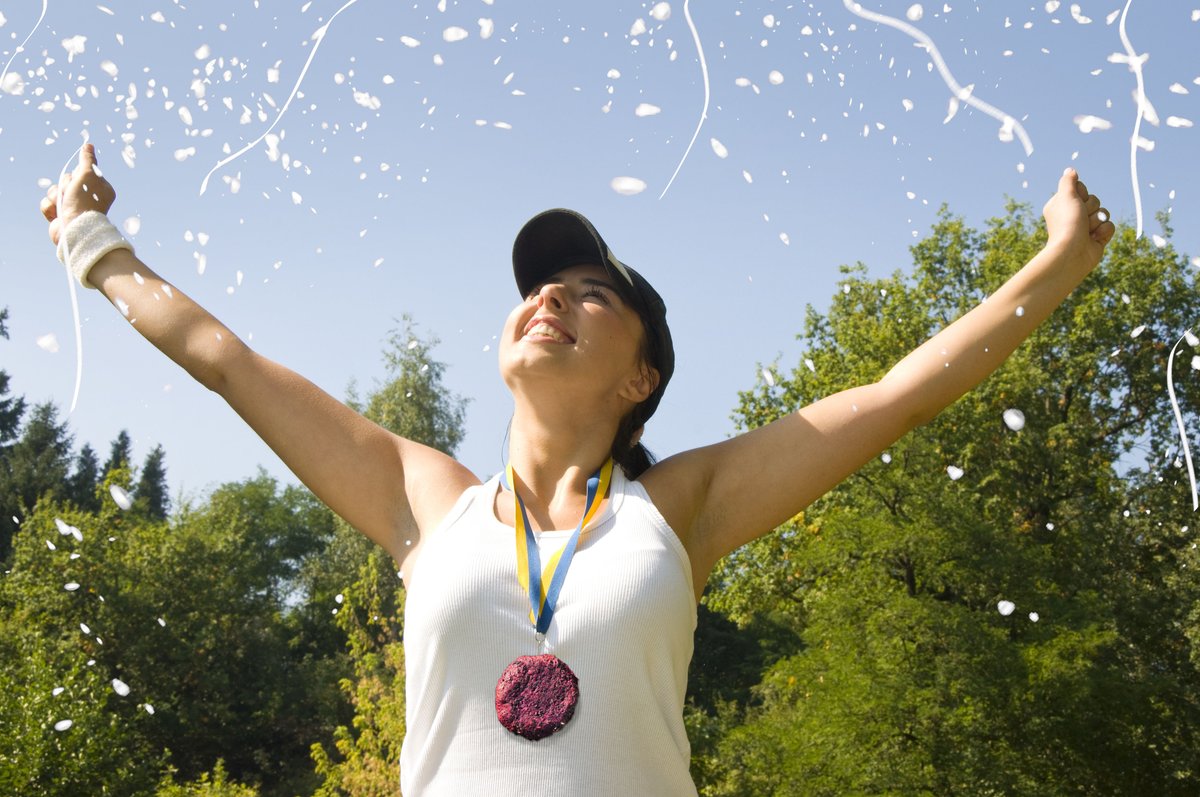 Okay everyone, we're half way through February and if you managed to keep up with your new years resolution, you deserve a medal. Not like a real medal though, but a Gosh! beetroot burger medal. Look at how happy this random woman is with herself. That could be you.