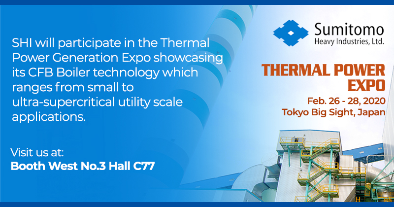 SumitomoSHIFW's tweet photo. Please visit us at the Thermal Power Generation Expo in Tokyo, Japan and learn more about our pioneering CFB boiler technology and key recent references 
https://t.co/GcnmuJBPCG
#CFB #biomass #cfbboiler  #circulatingfluidizedbed #circulatingfluidisedbed #renewable #renewablenergy https://t.co/pwcW8VSQyS
