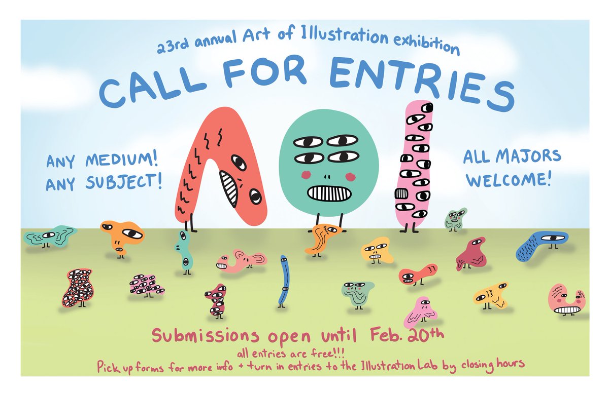 CCADISC's tweet image. Are you interested on showing off some art? The 23rd annual Art of Illustration exhibition is the perfect place! Submissions are open now until Feb. 20th. Pick up forms and turn is entries to the Illustration Lab in Kinney by closing hours.