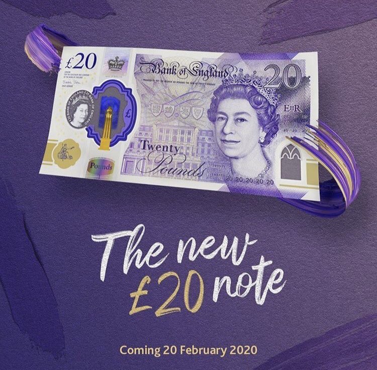 why does the new £20 note look like a limited edition holiday special dairy milk bar