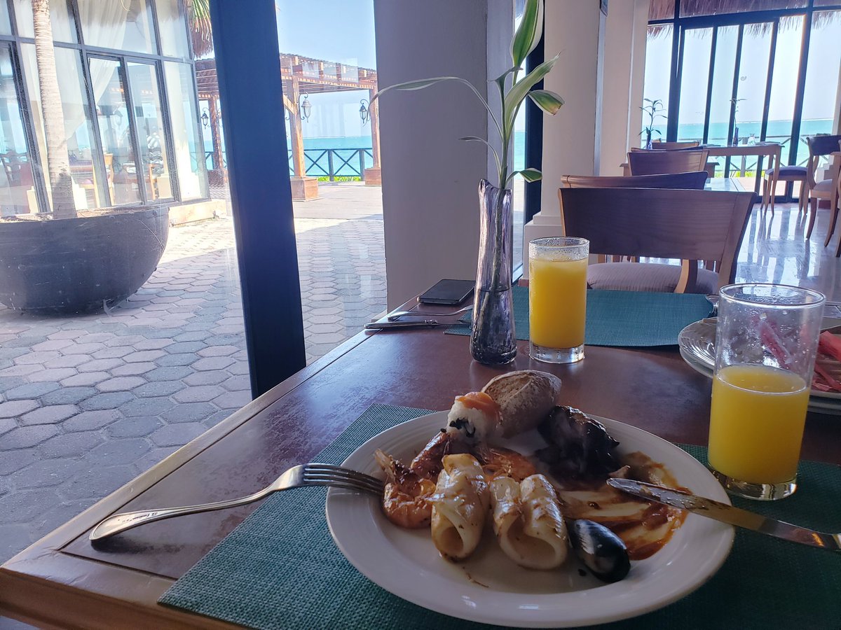 OliviaRCancun's tweet photo. ¿Qué tal mi vista? #CaribeMexicano en #PuertoMorelos #HoradeComida 😊 https://t.co/JrgzBMgFba
