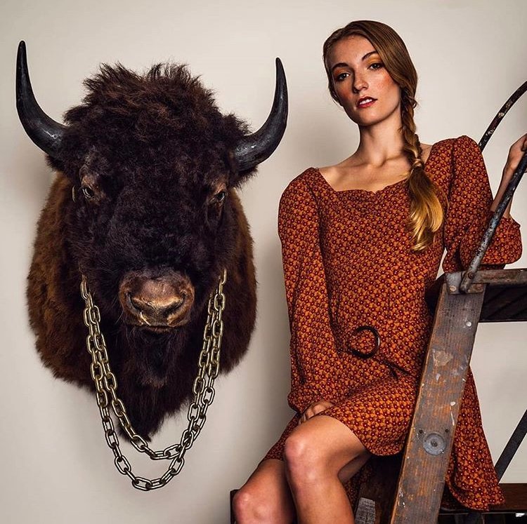 Is it a Bison or Buffalo??? We actually arent very sure. But we are sure that this is another amazing photo by @therileyegan with Model <a href="/lolotheblondie/">lauren</a> 
HMUA @katrinadoesmakeup

Shot in Studio F
.
.
.
.
.
.
#CreateHere #Concretestudiosla #photography #film #TV #photostudio
