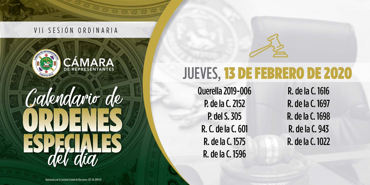 Cámara de Representantes de Puerto Rico on Twitter "La RCC601