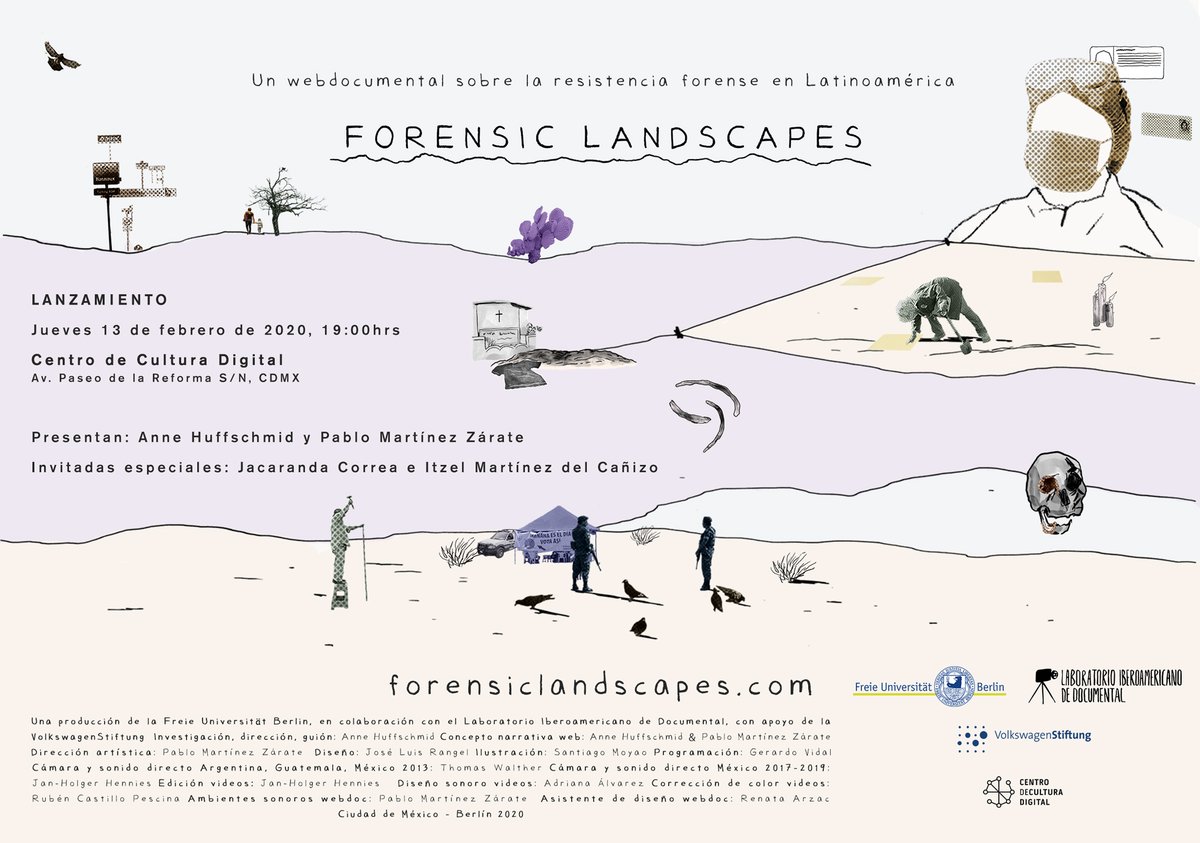 IBERO_mx's tweet photo. #Entérate

Hoy a las 19:00 horas se presentará el webdocumental Forensic Landscapes, un paseo inmersivo por la resistencia forense en América Latina; se trata de una coproducción entre la Freie Universität Berlin y la @IBERO_mx, a través de #IberoDocsLab 

https://t.co/mClCf9PBwD https://t.co/GLlGiy0Jor