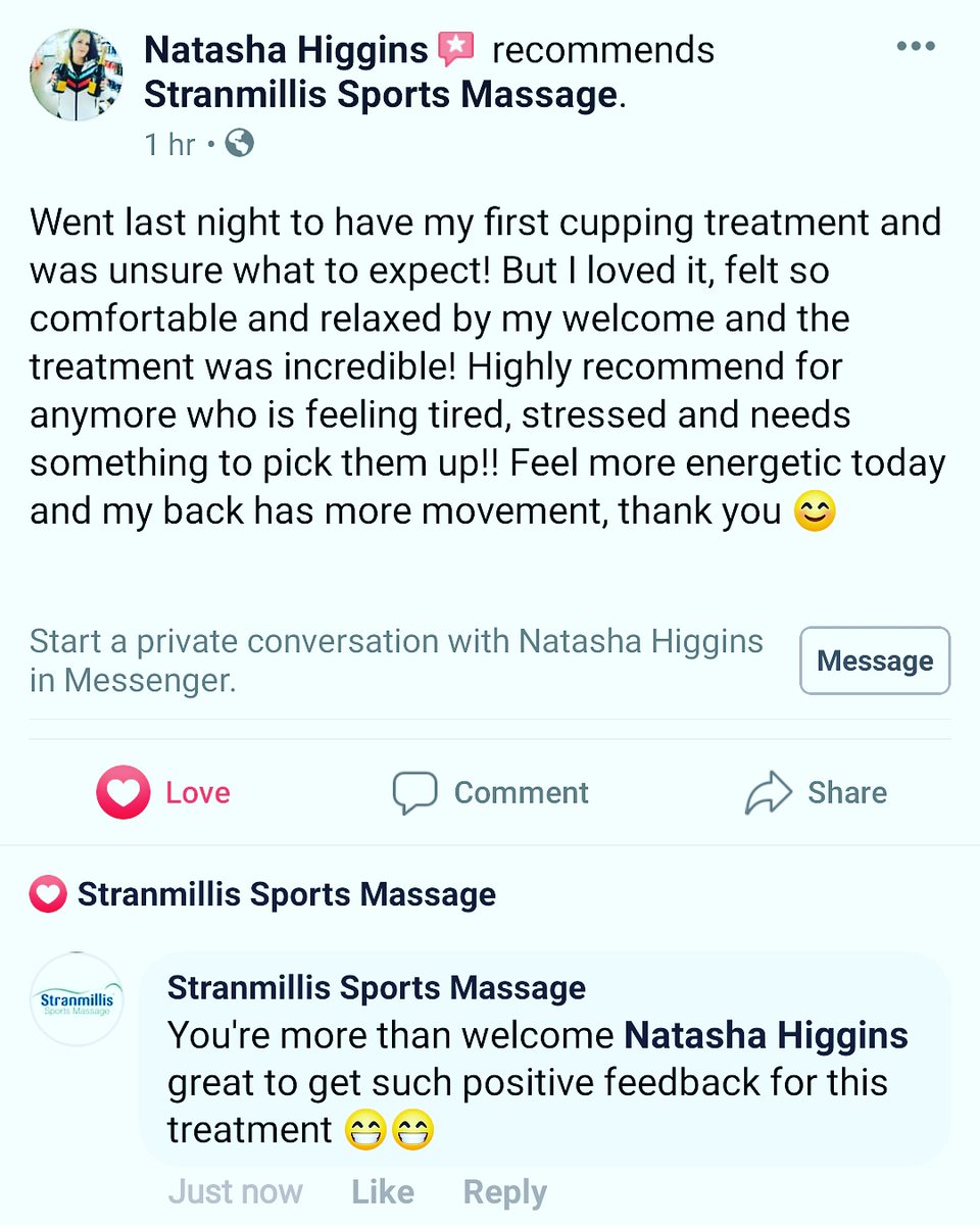 Delighted to receive such positive feedback.  Focus on hard work and professional development pays off <a href="/go_fyt/">gofyt</a> #positivefeedback #reviews #massage #cuppingtherapy #professionaldevelopment #recommendations