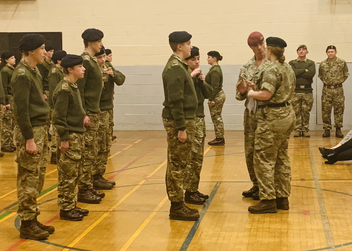 OMAcademyCCF's tweet photo. So many thank yous from tonight’s promotion parade! Captain Vischer from @The_Black_Rats to give out the promotions, our Principal Carrianne Robson from @omagrimsby, the 30+ parents that came to support our cadets and of course our amazing cadets themselves! We are so proud! https://t.co/NLo0aRD4G3