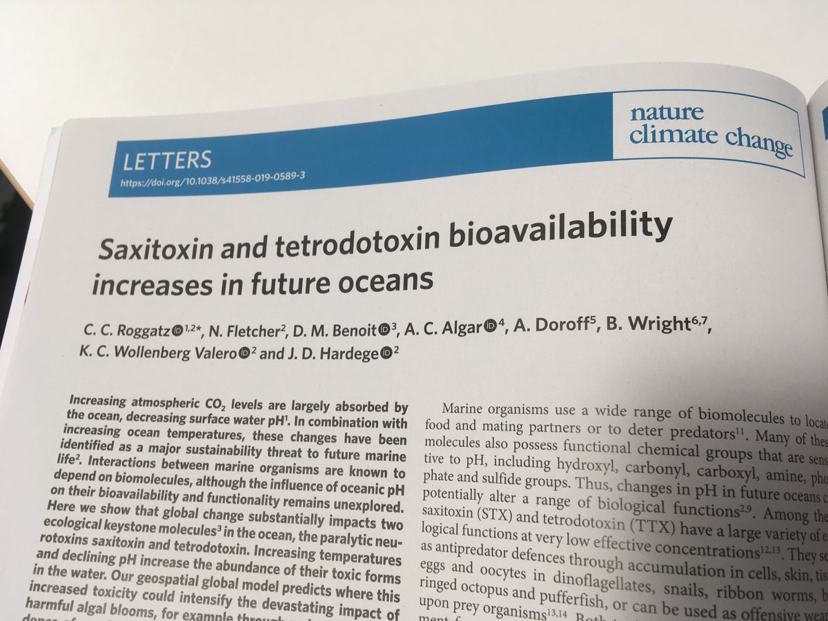 CCRoggatz's tweet photo. Nice surprise in my mail box: my @NatureClimate publication, one of my greatest achievements so far, in print! It's just this little bit more real on paper. #proud #paperlover Want to know more about our findings? Come to @thedeephull this half term! https://t.co/bGDnkkXaa5