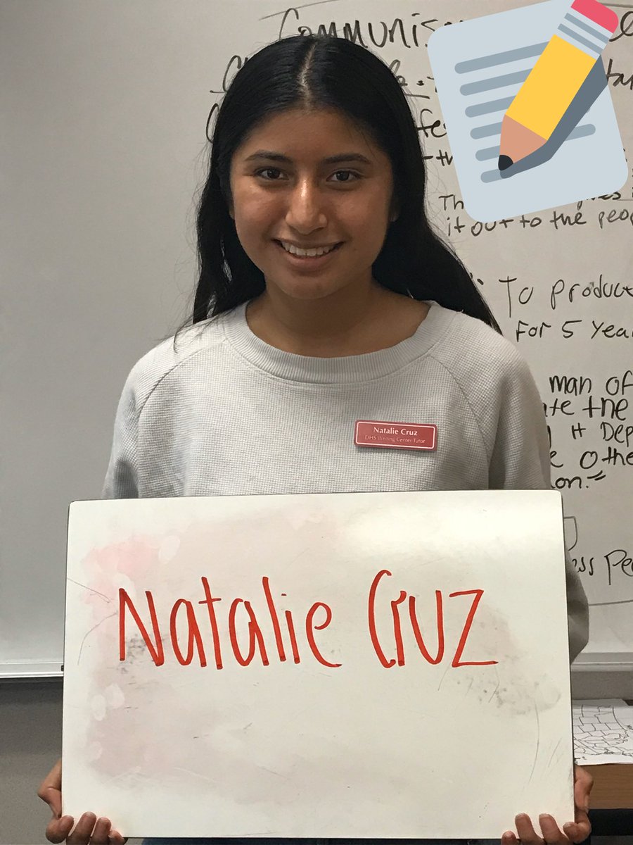 Congrats to our Tutor of the Month: Natalie Cruz!  Natalie is a smart, warm, welcoming presence on Friday afternoons!  We are lucky she is a part of our team.