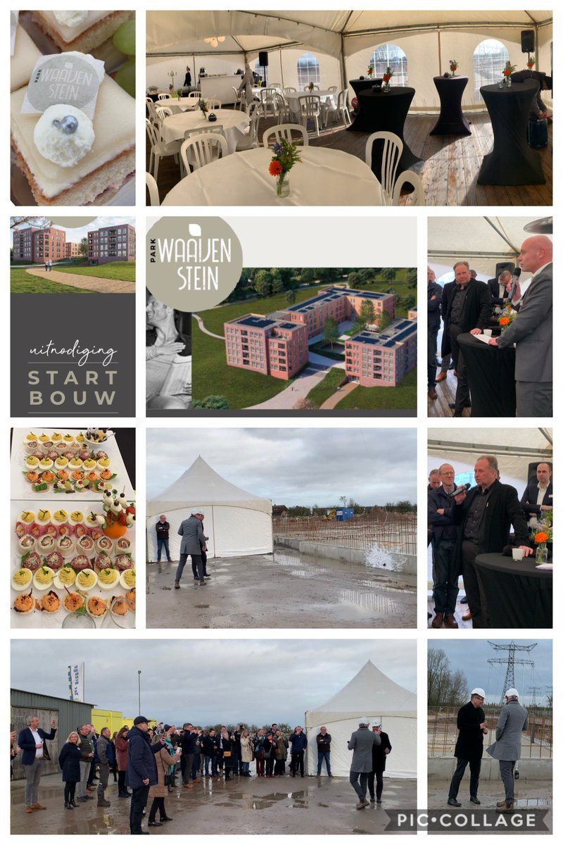 Zeer geslaagde start bouw 85 #appartementen #ParkWaaijenstein #Nijmegen! De start van de bouw werd symbolisch ingeluid door #wethouder <a href="/vergunst/">Eric Vergunst</a> en <a href="/hanstersteege/">Hans ter Steege</a> <a href="/VreeSliepen/">De Vree en Sliepen</a> <a href="/TSBouwVastgoed/">TS Bouw Vastgoed</a>