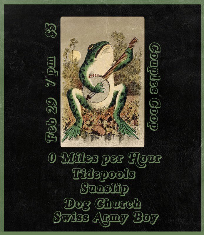 woah woah! Leap Day only comes once every four years so to honor it we’re hosting this sick gig at the Couples Coop! DM for dets 🐸 🐸