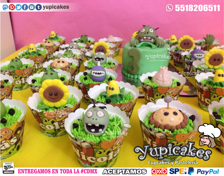 Yupicakes's tweet photo. ¡Tenemos el #pastel y los #cupcakes que todo fan de Plantas Vs Zombies debe tener en su fiesta de cumpleaños! 🎂🎉 Haz tus pedidos en: https://t.co/E59Vb3juzJ o vía Whatsapp al ☎ 5518206511 * Entregamos en toda la #CDMX sin costo extra * #Yupicakes https://t.co/GHtPuIWUKZ