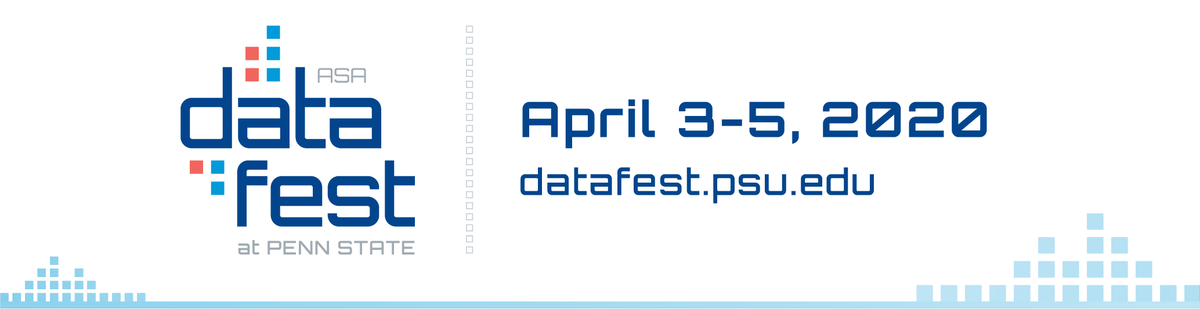 Save the date! The 2020 Penn State DataFest will be on April 3-5. Register here: datafest.psu.edu/register/
