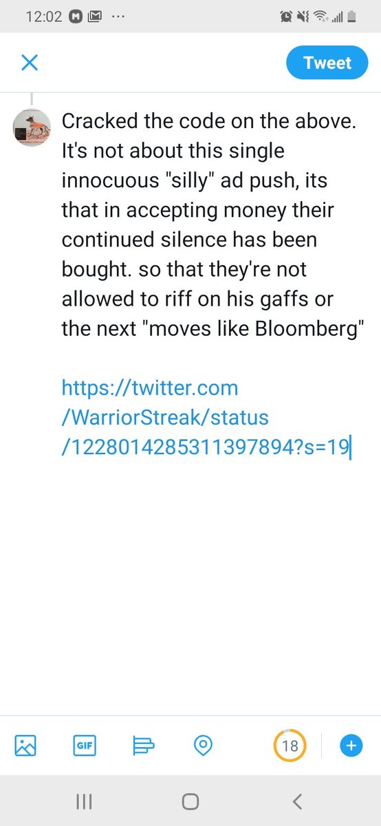 I can make the above post fine but when I try to comment this on the above quoted tweet it wont go through and keeps bouncing back into my drafts.  https://twitter.com/WarriorStreak/status/1228014285311397894?s=19
