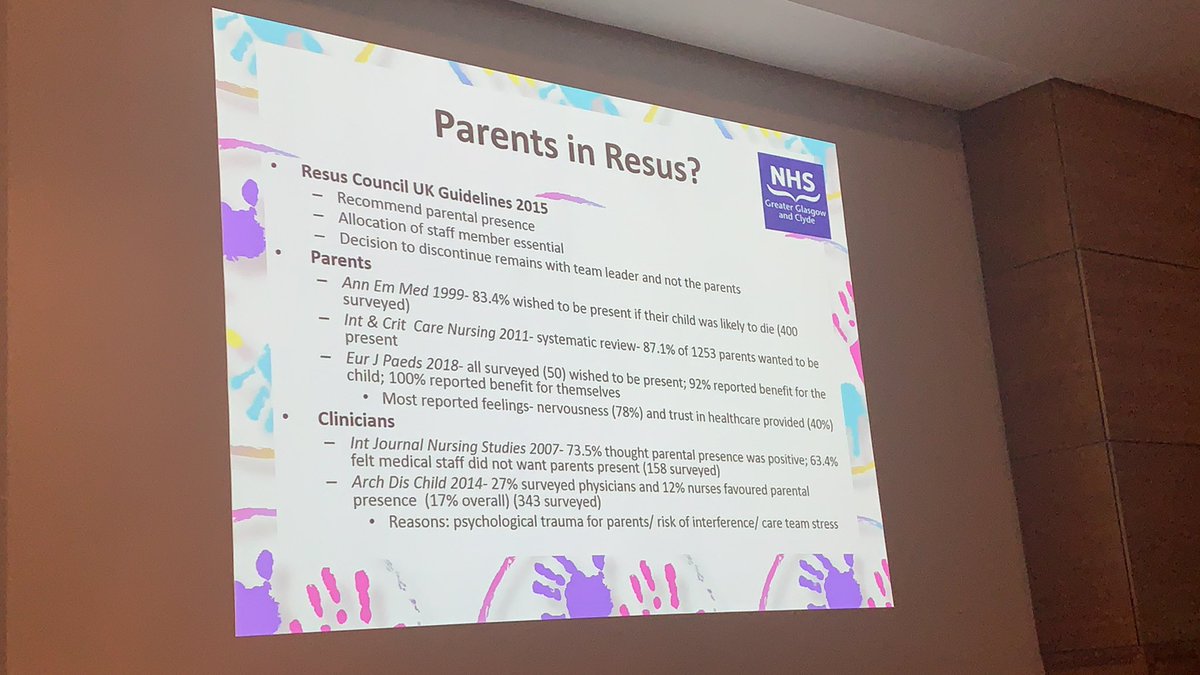 What about parents in resus?
