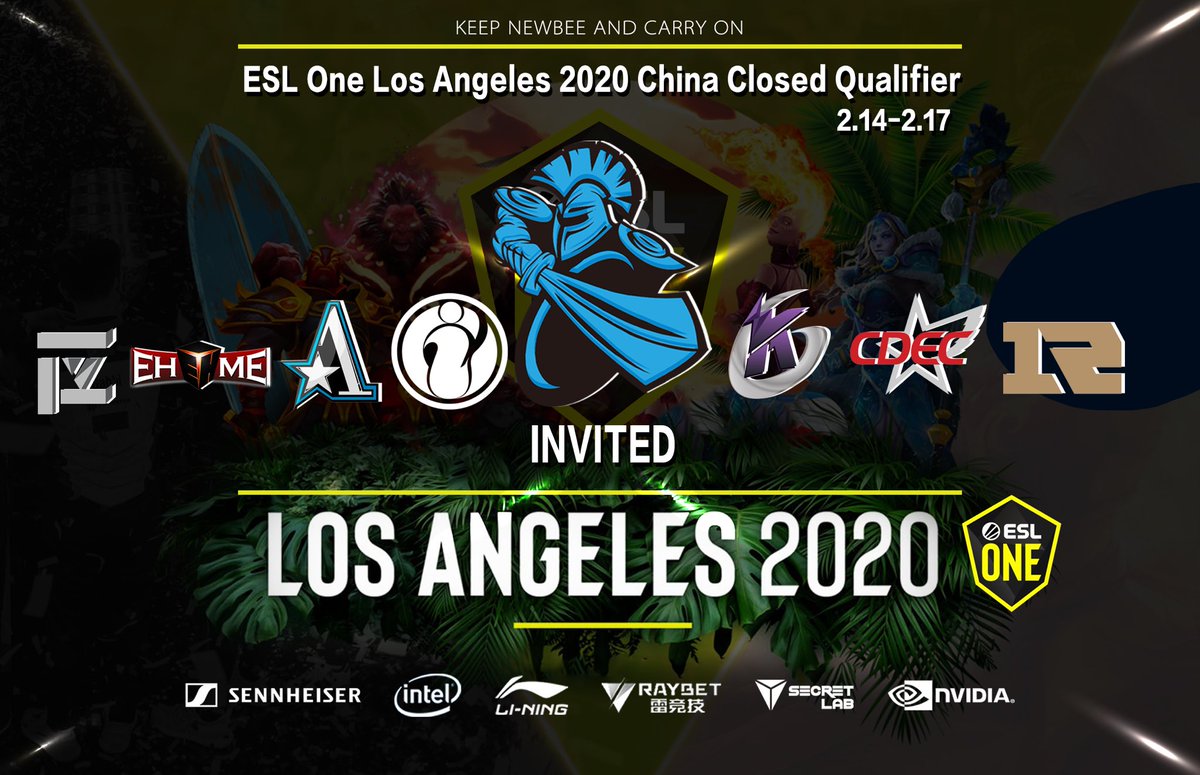 We are back for another Dota2 Major Qualifier! Tomorrow we are going to play in the ESL One Los Angeles Major China Closed Qualifier to fight for the 3 remaining major spots alongside the other 9 top Chinese teams. Good luck to our boys! #KeepNewbeeAndCarryOn