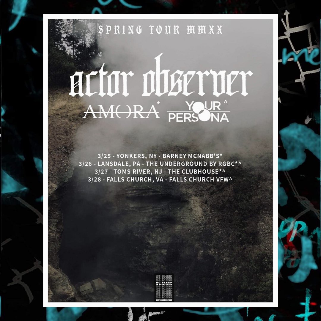 We are excited to be tagging along for a portion of this tour with our friends <a href="/actorobserver/">ACTOR OBSERVER</a> and <a href="/AM0RAPA/">amora</a> !! Find a show near you!