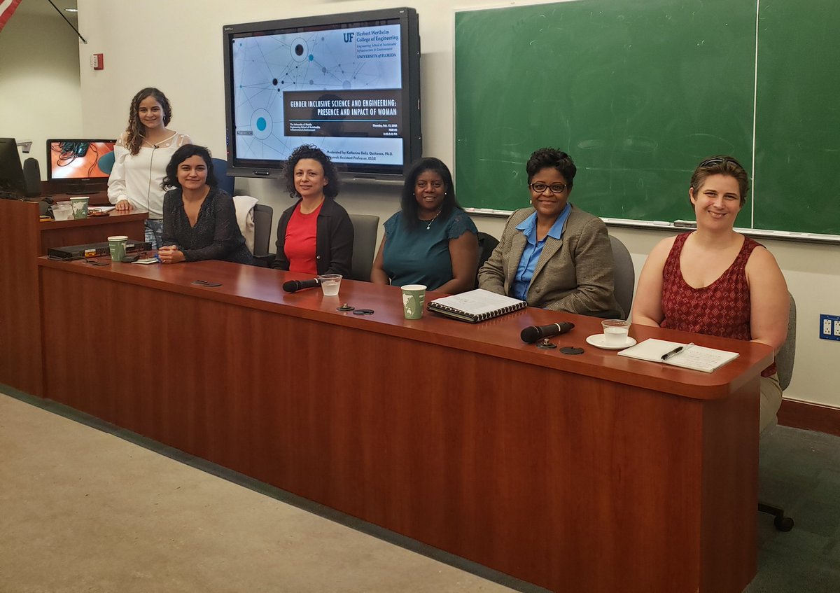 Our panel is ready. See you in NEB 100. 

#UFWomeninSTEM #WomenInSceince